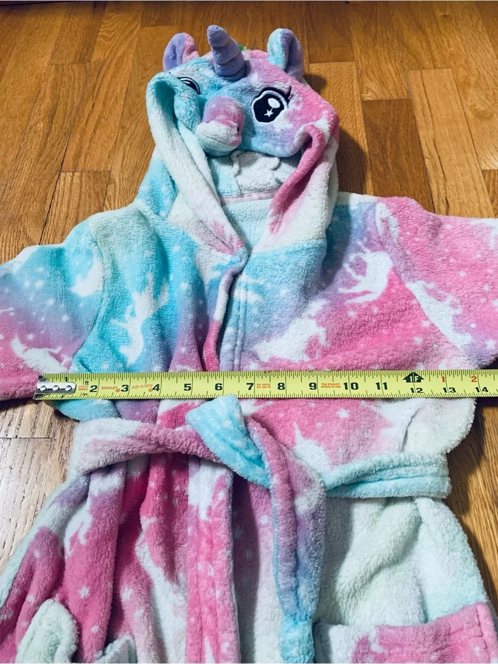 Unicorns Girls Bathrobe / Cover Up, Size M  Halloween Costume, Make Believe, EUC